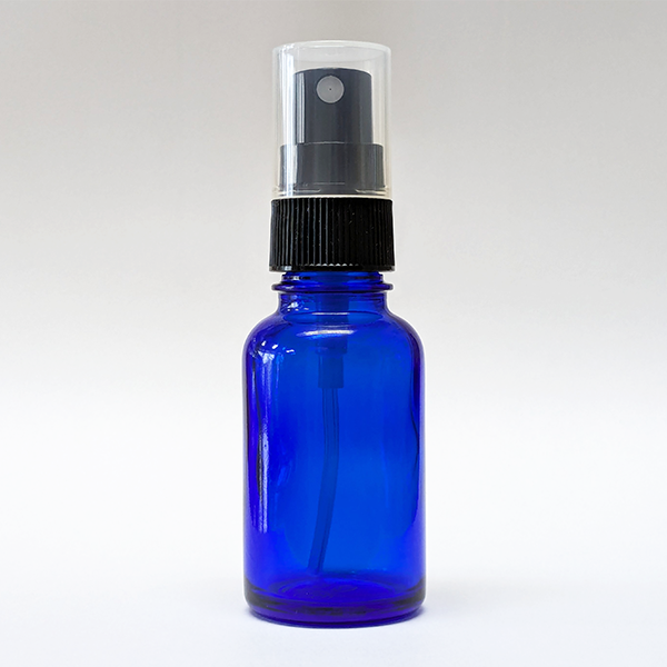 スプレーボトル 30mL（コバルトカラー、スプレーノズル付き）